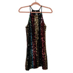 Lush Black with Rainbow Sequins Dress NWT- Size S