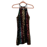 Lush Black with Rainbow Sequins Dress NWT- Size S