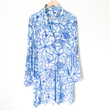Lily Pulitzer Long Sleeve Blue Dress Half Button Down- Size XS