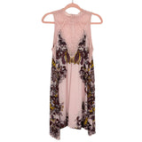 Free People Intimately Pink Brown Floral Lace Racerback Dress- Size S (see notes)