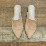 42 Gold Tan Suede Like Mules- Size 7.5/38 (See Notes)