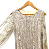 No Brand Sequin Dress with Strappy Sleeves- Size M