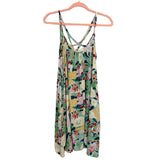 Impressions Floral Print Strappy Criss Cross Back Dress NWT- Size S