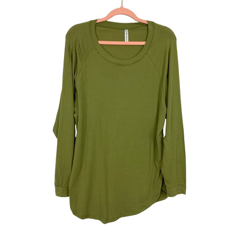 Shop The Mint Olive Green Crewneck Tunic- Size S