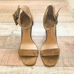 Jessica Simpson Brown Suede Like Tortoise Ankle Buckle Heels - Size 7 (Like New Condition!)