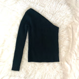 Lovers + Friends Mina Wool Blend One Shoulder Sweater In Black- Size S