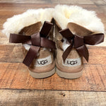 UGG Baby Girl's Faux Fur Bailey Bow Boots- Size 6