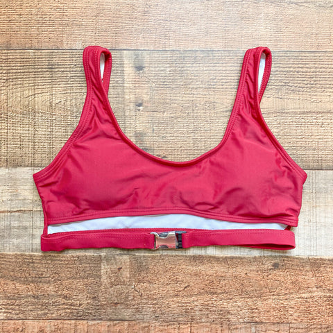 Gym Groupie Red Bikini Top with Buckle NWOT- Size S (we have matching bottoms)