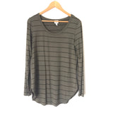 Peyton Jensen Striped Long Sleeve Top- Size XS