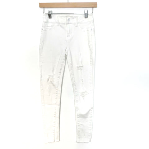 Blue Asphalt White Distressed Perfect Ankle Legging Jeans- Size XS (Inseam 25.5”)
