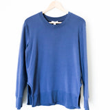 Daily Ritual Blue Pullover with Side Slits- Size S