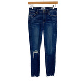 Paige Hoxton Crop Distressed Raw Hem Jeans- Size 26 (Inseam 24")