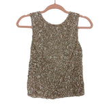 Express Tan Sequin and Beaded Tank NWT- Size S (see notes)