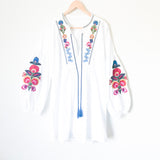 No Brand White Embroidered Dress- Size ~S