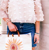 Lovet Embroidered Sunshine Tote with Leather Straps