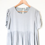 L Love Grey Dress with Ruffle Detail Sleeve- Size S