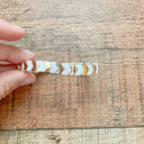 The Styled Collection White/Gold Chevron Mosaic Tile Bracelet NWT