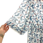 Vince Camuto Floral Sheer Tunic Blouse with Side Slits NWT- Size S