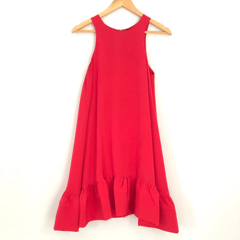 Cynthia Rowley Red Ruffle Hem Dress- Size 6
