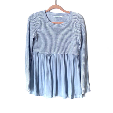 Kimchi Blue Blue Knit Peplum Sweater- Size S