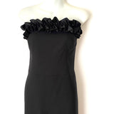 Maggy London Black Strapless Ruffle Dress- Size 14