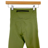 IVL Olive Green Back Zipper Leggings- Size 2 (Inseam 22.5”)