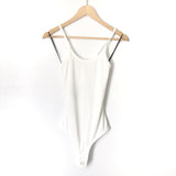 Double Zero White Thong Bodysuit - Size S