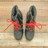 Scoop Black Sadie Heeled Combat Boots- Size 6.5 (See Notes)