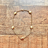 APM Gold CZ Puka Shell Anklet