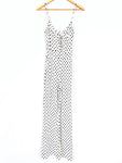 Caution to the Wind Polka Dot Super Soft Tie Front Jumpsuit- Size S