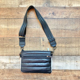 Royln Luxe Black Leather Faux Fur Handbag