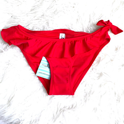 Pour Moi Red Ruffle Bikini Bottoms NWT- Size S (BOTTOMS ONLY)