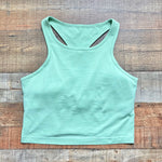 Lululemon Mint Ribbed Built in Bra Padded Tank- Size 12