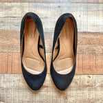Lane Bryant Black Suede Round Toe Block Heel Pumps- Size 9 (LIKE NEW, sold out online)