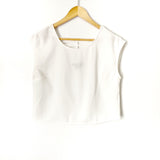 Express White Open Back Detail Crop Top- Size XS