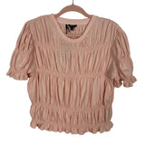 Buffalo David Bitton Peach Whip Ruched Top NWT- Size L