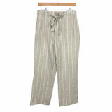 Sanctuary Khaki and White Striped Linen Belted Pants NWT- Size 31 (Inseam 23.5”)