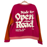 Skull House Pink and Orange Easy Rider Oversized Sweatshirt- Size M/L