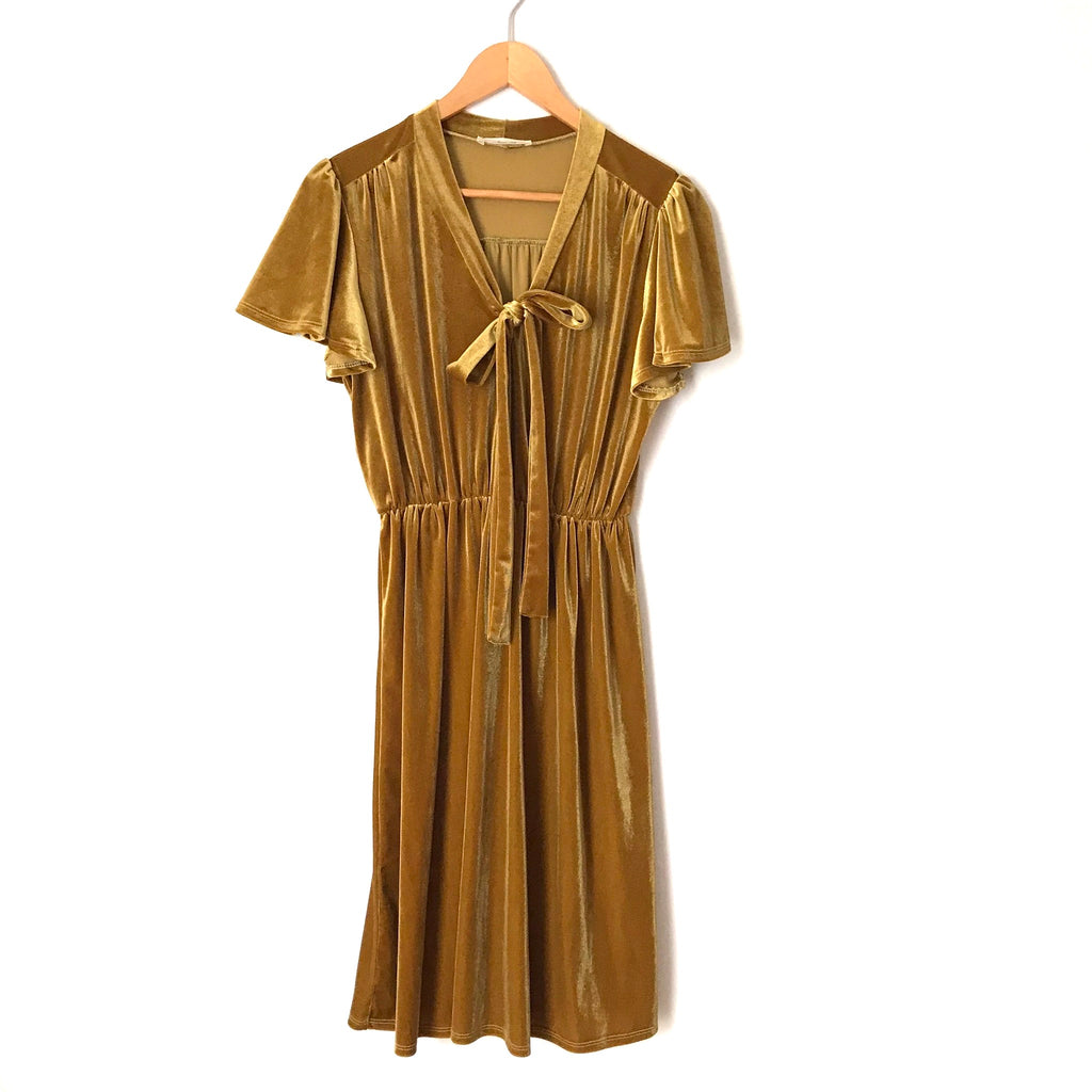 ModCloth Jessy B Velvet Tie Front Dress- Size L The Saved Collection ModCloth Jessy B Velvet Tie Front Dress- Size L The Saved Collection