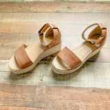 Soda Brown Espadrille Platform Sandals- Size 8.5 (see notes)