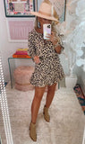 Buddy Love Speckled Bronx Elastic Waist Mini Dress NWT- Size S