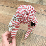 NAMJOSH Striped Embellished Headband