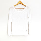 Balance Collection White Workout Top with Mesh Back- Size S