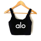 Alo Yoga Logo Black Strappy Back Sports Bra- Size S (sold out online)