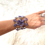 No Brand Sterling Silver Purple Stone Bracelet