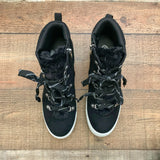 Scoop Black Fuzzy Tongue Side Zip Platform Sneakers- Size 8 (See Notes)