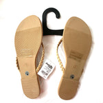 Charlotte Russe Tan Flip Flops with Braided Straps NWT- Size 6