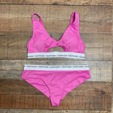 Calvin Klein Pink Padded Bikini Top- Size M (we have matching bottoms)