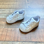 Adidas White with Sparkle Detail Ortholite Sneakers- Size 4K (Brand New Condition)