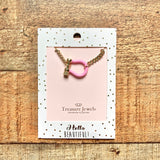 Treasure Jewels Pink Charm Necklace NWT